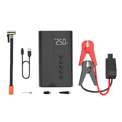 China 2022 New Portable Motorcycle Jump Starter 2 in 1 with Built-in Compressor Inflator Compressor Car Inflator for Car Motor Bike Ball Compressor for sale