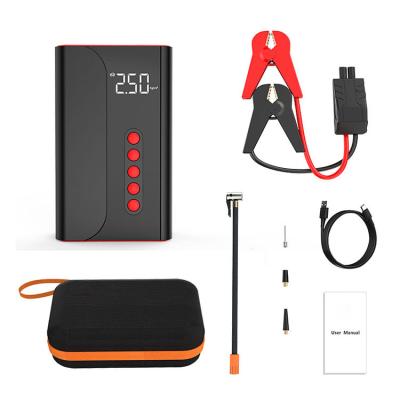 China Passenger Car Car Jump Starter With Compressor Inflator 24000mAh Multifunctional Battery Booster Starting Device With Air Compressor LED Light for sale