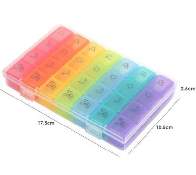 China Eco Friendly Weekly Organizer Eco - Pill Friendly Weekly Organizer 28 Pill Case 7 Day Plastic Pill Box With Tray for sale