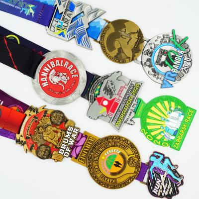 China China China Manufacturer 3d Designs Custom Sports Award Medals Marathon Running Medal With Ribbon for sale