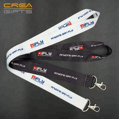 China Custom Fashion Advertising Printed Logo Polyester Neck Lanyards No Minimum for sale