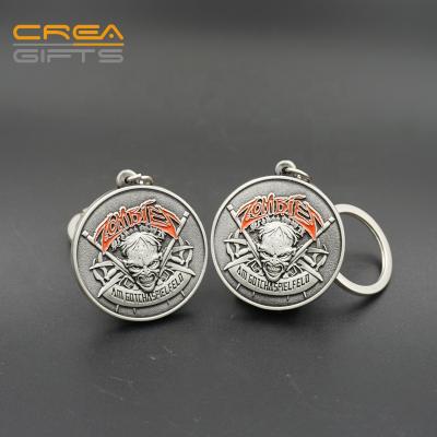 China China Factory High Quality Round Pendant Buckle Sublimation Key Chain Custom Form Logo Print Blank Aluminum Metal Key Chain for sale