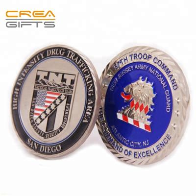 China China Manufacturer Custom Navy Military Souvenir Gold Enamel Silver Copper Bronze Zinc Alloy 3D Metal Challenge Commemorative Coin for sale