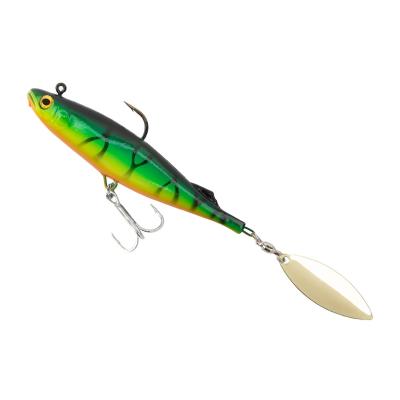 China Fishing Tackle Lures 140mm 170mm 210mm Big Soft Swim Baits With Metal Spoon 3D Sinking Action Printing Soft Lure for sale