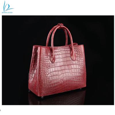 China New Design Exotic Genuine Leather Women Real Crocodile Skin Leather Handbag for sale