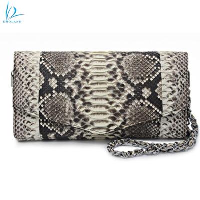 China ENGLAND STYLE luxury genuine python skin leather shoulder bag for sale