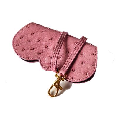 China Genuien real ostrich leather new arrival ostrich skin leather sunglass sleeves for kids for sale