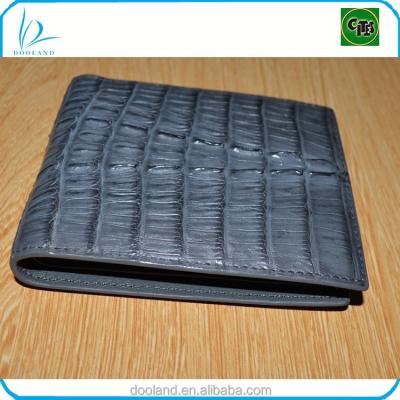 China Genuine Crocodile Leather Wallet Men Exotic Reptile Leather Wallet for sale