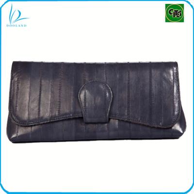 China Fashion high quality real eel skin lady real eel skin clutch shoulder bag for sale