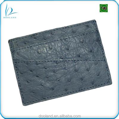 China hotsale luxury genuine ostrich skin craftsmenship real ostrich skin leather card holder,real ostrich skin card holder wallet for sale