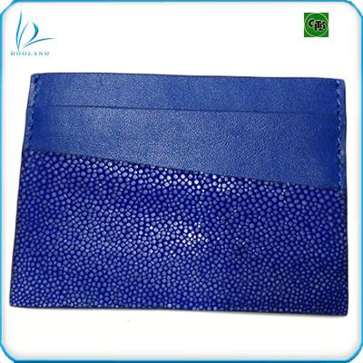 China newest real stingray genuine leather high quality real stingray stingray skin card holder wallet for sale