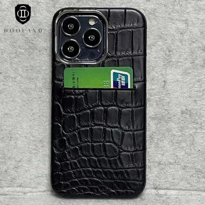 China Real Crocodile Skin Card Holder Phone Case For iPhone 13pro/13promax Crocodile Skin Card Holder Phone Case Hot Selling Real For iPhone 13pro/13promax for sale