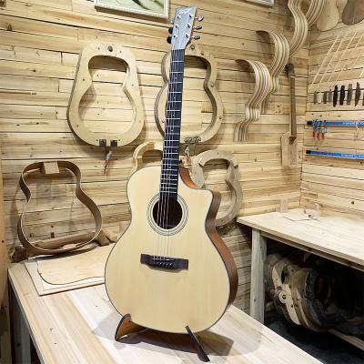 China Basswood FYCW Professional Chinese 41 Inch Acoustic Guitars Travel Solid Wood Acoustic Guitar for sale