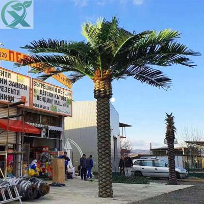 China Large Outdoor Plastic UV Proof Decorative Palm Tree Date Proof Palm Tree For Landscaping Project Outdoor Park Decor for sale