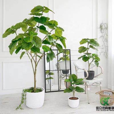 China Hot Sale Indoor Artificial Heart Shape Banyan Tree Fake Rumphii Tree Ficus Decoration Central Institute of Statistics Decoration for sale