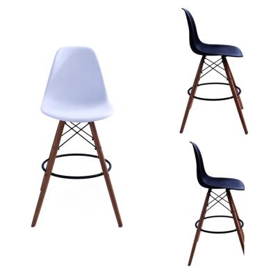 China Modern Bar Chair Have Leg PP Acrylic Plastic And Wood Bar Stool for sale