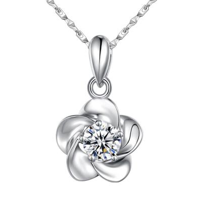 China Custom Cute Charms Sterling Silver Flower Pendant Fashion Dropshipping Set for sale