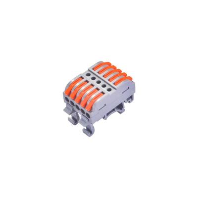 China Fast Electrical Equipment Delivery Electrical Wire DIN RAIL 35mm Quickly Connect 5 To 5 Cable Quick Connector Terminal Block For Electrical Equipment for sale