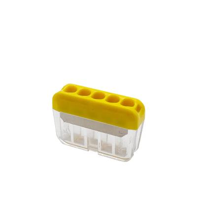 China Hot Selling Electrical Hardware 5 Way Push In Style Cable 0.5-2.5mm2 Screwless Electrical Lug Block Connector For Lighting Fixture for sale