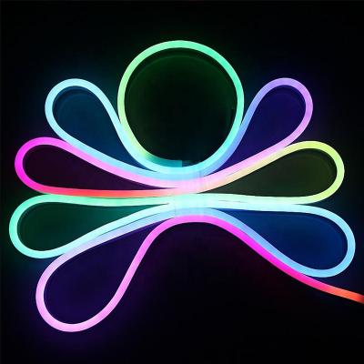 China Residential Wholesale Waterproof Accessible Flexible Magic Digital Led Neon Strip Light ws2812B Sk6812 5050 RGB IC for sale