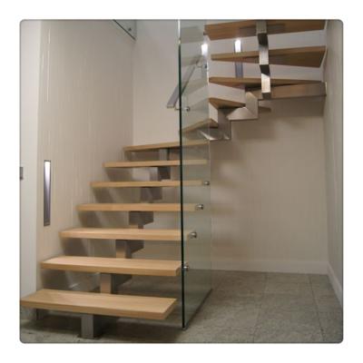 China L Shaped Modern Mono Iron Stringer Crystal Glass For Stair Post for sale