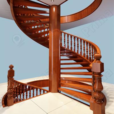 China Modern Factory Price Custom DIY Curved Stairs With Wooden Treads Staircase for sale