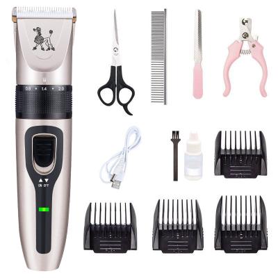 China Safety Pet Hair Cutter Rechargeable Cordless Electric Pet Grooming Clipper and Trimmer for Dogs for sale