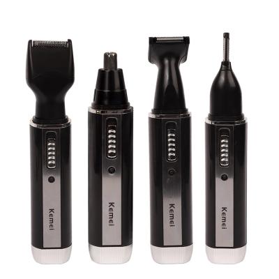 China Security Kemei-6630 4 in 1 Rechargeable Electric Nose Hair Beard Trimmer Eyebrow Trimmer Ear Shaver Hair Clippers Set for sale