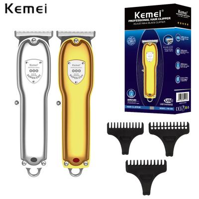 China Kemei KM-056 Amazon Safety Best Seller KM-056 Amazone Full Metal Rechargeable Electric Beard Razor Trimmer Trimmer For Barber Men for sale