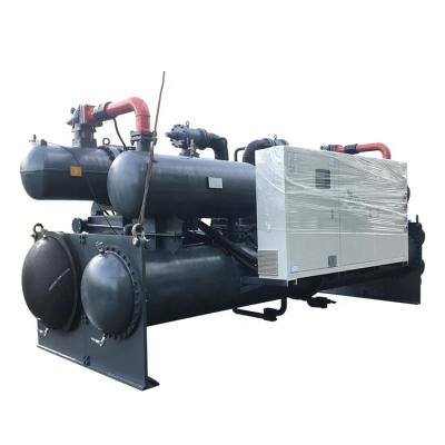 China Factory High Efficiency 500ton Industrial Water Cooled Screw Falling Film Water Chiller for sale