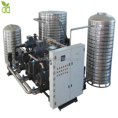 China Milk cooling+ hot water recovery milk cooling system glycol water chiller with heat recovery for sale