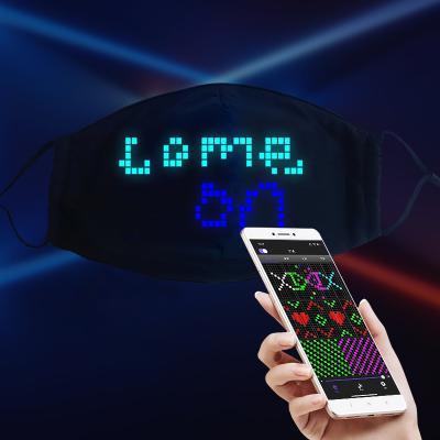 China Dislpay Mode And Music Mode Amazon Led Display Programmable APP Controlled Rechargeable LED Mask Party Christmas Halloween for sale