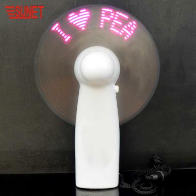 China Wholesale Promotional Custom Led Rechargeable Floor Led Message Fan SUNJET 2021 Mini Fan for sale