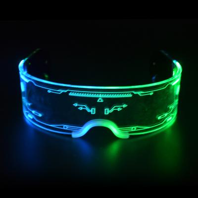 China 2020 Acrylics Hot Selling New Product Customize Logo Flashing Acrylic Lead Glasses For Party for sale