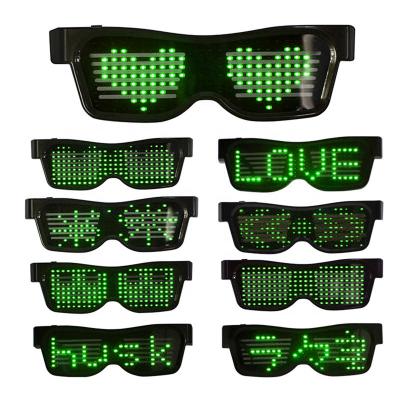 China Custom APP Control LED Party SUNJET New Product Logo Programmable Magic Glasses For Party for sale