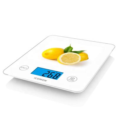 China High Quality Household Kitchen Scale Food For Household Tempered Glass Platform Scale for sale