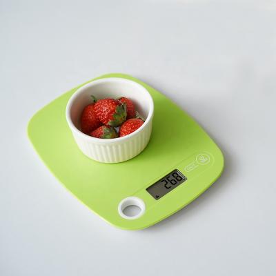 China Household Color Digital Kitchen Scale With Tare Function Easy Storage Electron Food Weight Scale for sale