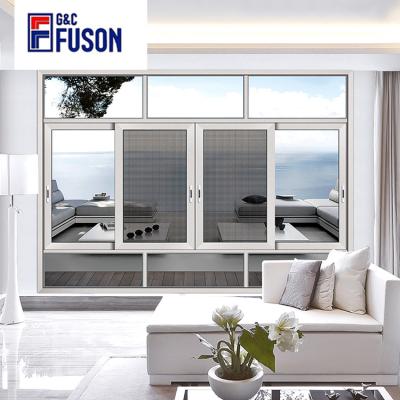 China Good water & Air Sealing Aluminum Good Quality Customization Comfortable Soundproof Sliding Glass Window Large for sale