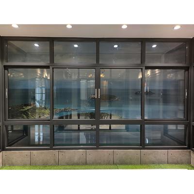 China Good water & China Exterior Thermal Glass Waterproof Factory Wholesale Commercial Airtightness Break Sliding Window for sale