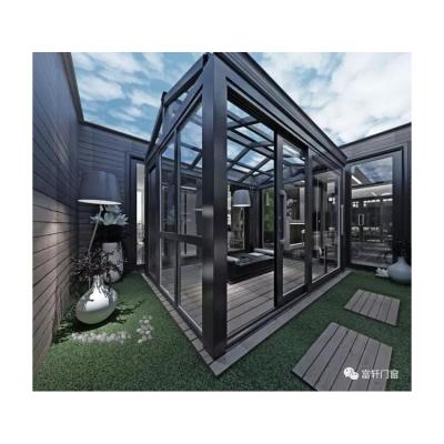 China 4 Season Thermal Break System Modern Sunrooms Designs Double Aluminum Alloy Tempered Glass for sale