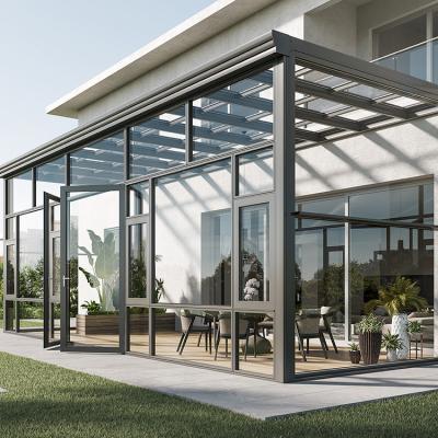 China Water Resistance Manufacturer Four Season Sun Room Sunroom Aluminum Free Standing Glass Rooms for sale