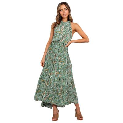 China Wholesale Anti-wrinkle adult ladies floral boho sundresses long maxi beach casual Bohemian dresses for women for sale