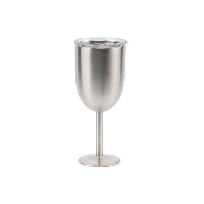 China Double Wall 12 Ounce Wine Glass Double Wall Stainless Steel Vacuum Tumbler Wine Glass Set for sale