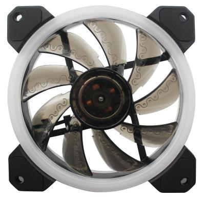 China Computer Case Flow RGB CPU Fan 5v ARGB 16 LED Lights Dual Ring RGB Fan Control By Mainboard for sale