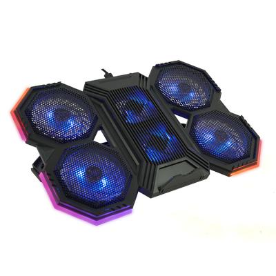 China JNP Colorful Notebook Pad Gaming RGB Light Laptop Cooler Pad JNP-UF12H for sale