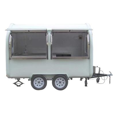 China Yulong Multifuntion Small Food Catering Trailer Stainless Steel Round Food Cart Food Making Trailer For Sale for sale