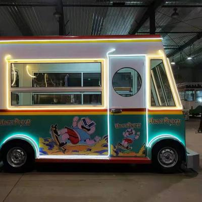 China Factory price mobile vegetable processing truck mini snack food truck electric fast food truck food truck for sale for sale