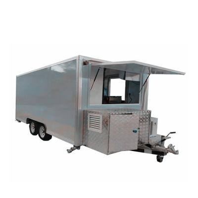 China Refrigerated Trailer Mobile Fast Food Food Cart Multifuntion Mobile Barbecue Street Truck On Sale for sale