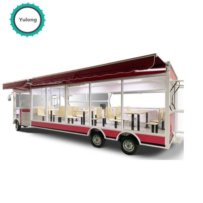 China Custom Mobile Bus Style Electric Dining Car Street Vegetable Processing Factory Kitchen Fast Auto Vending Truck Custom Made Electric Dining Car for sale