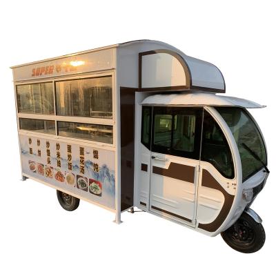 China New popular electric food bike tricycle ice cream vegetable processing factory three wheel mobile fried food cart for sale